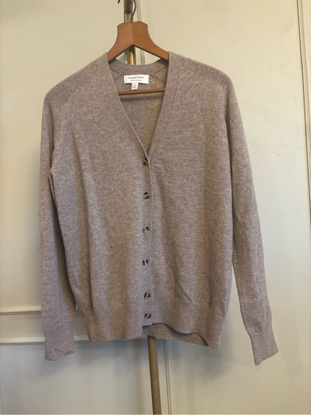 Cashmere Crew-Neck Button Cardigan - MSRP $218 Small NWOT
